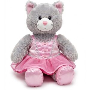 Build-A-Bear Sassy Kitty Plush 17" Pink Ballerina Dress Coquette Balletcore